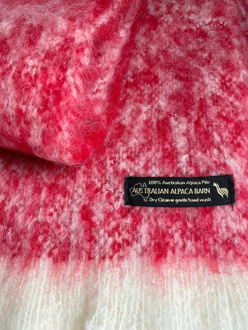Alpaca Brushed Throw � Frosted Ruby - 2