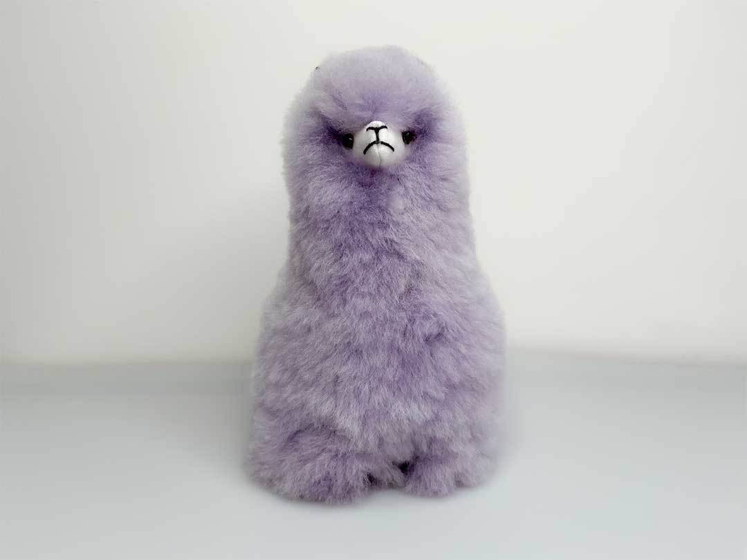 Alpaca Huacaya Figure 22x18cm - Lilac - 2