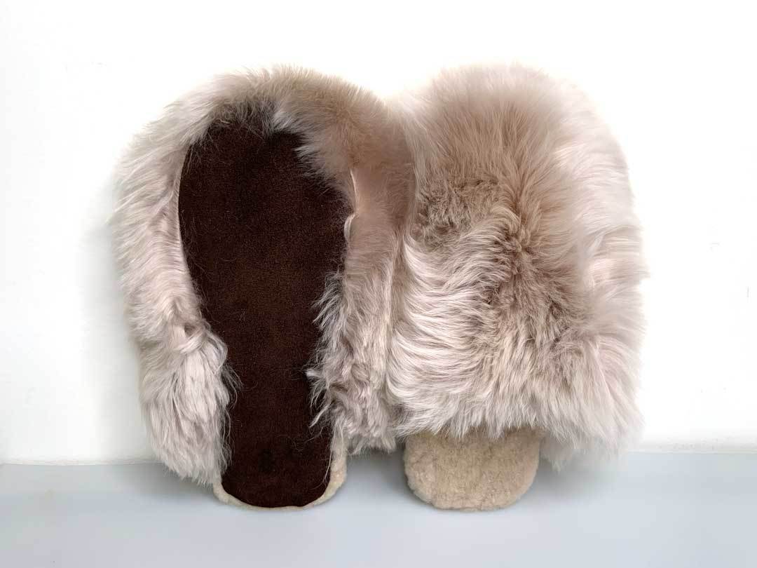 Classic Suri Alpaca Slippers - Sand - 2