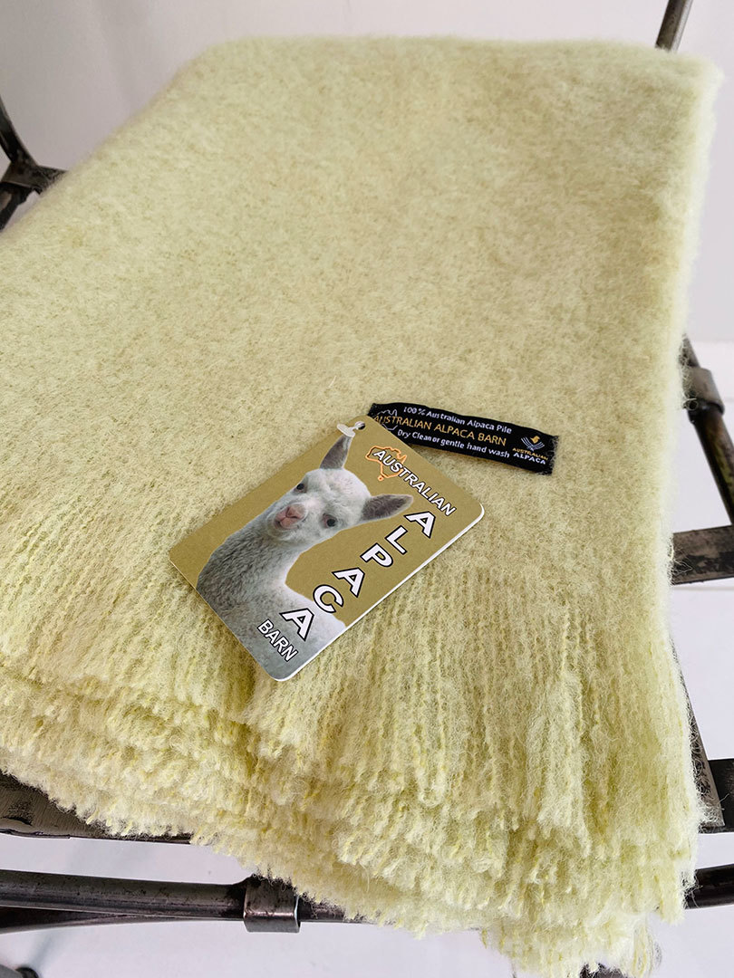 Alpaca Brushed Throw  Avocado - 2