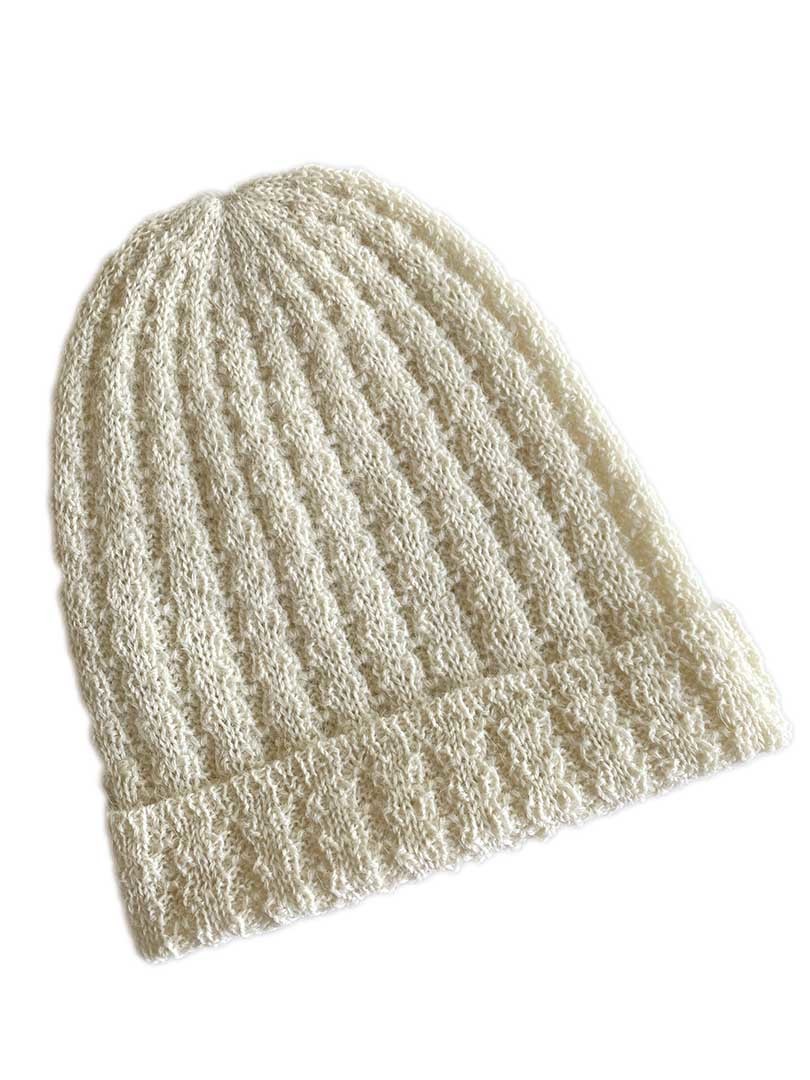 Alpaca Taylor Cable Beanie - Ecru - 2