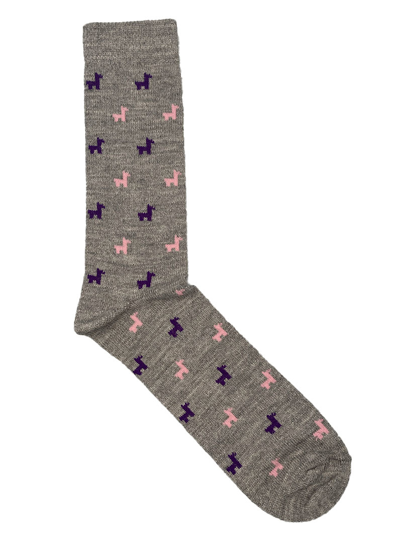 Alpaca Dress Socks - Grey Alpaca - 2