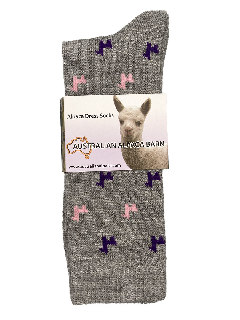 Alpaca Dress Socks - Grey Alpaca - 3