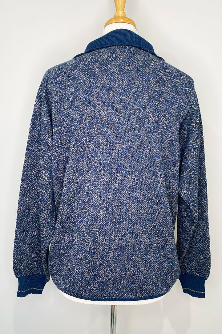 NEW - Angel 1/2 Zip Sweater - Blue/Fawn - 2