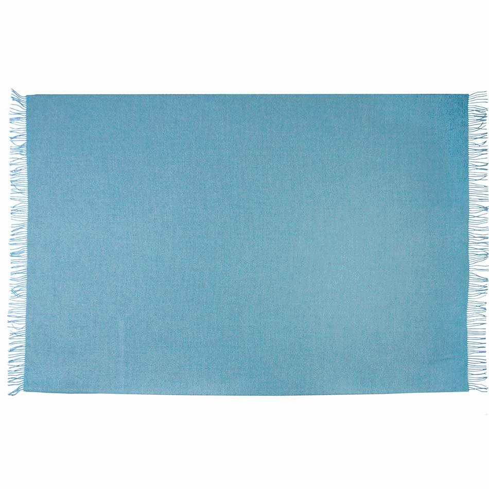 100% Baby Alpaca Throw  -  Ocean Blue - 2