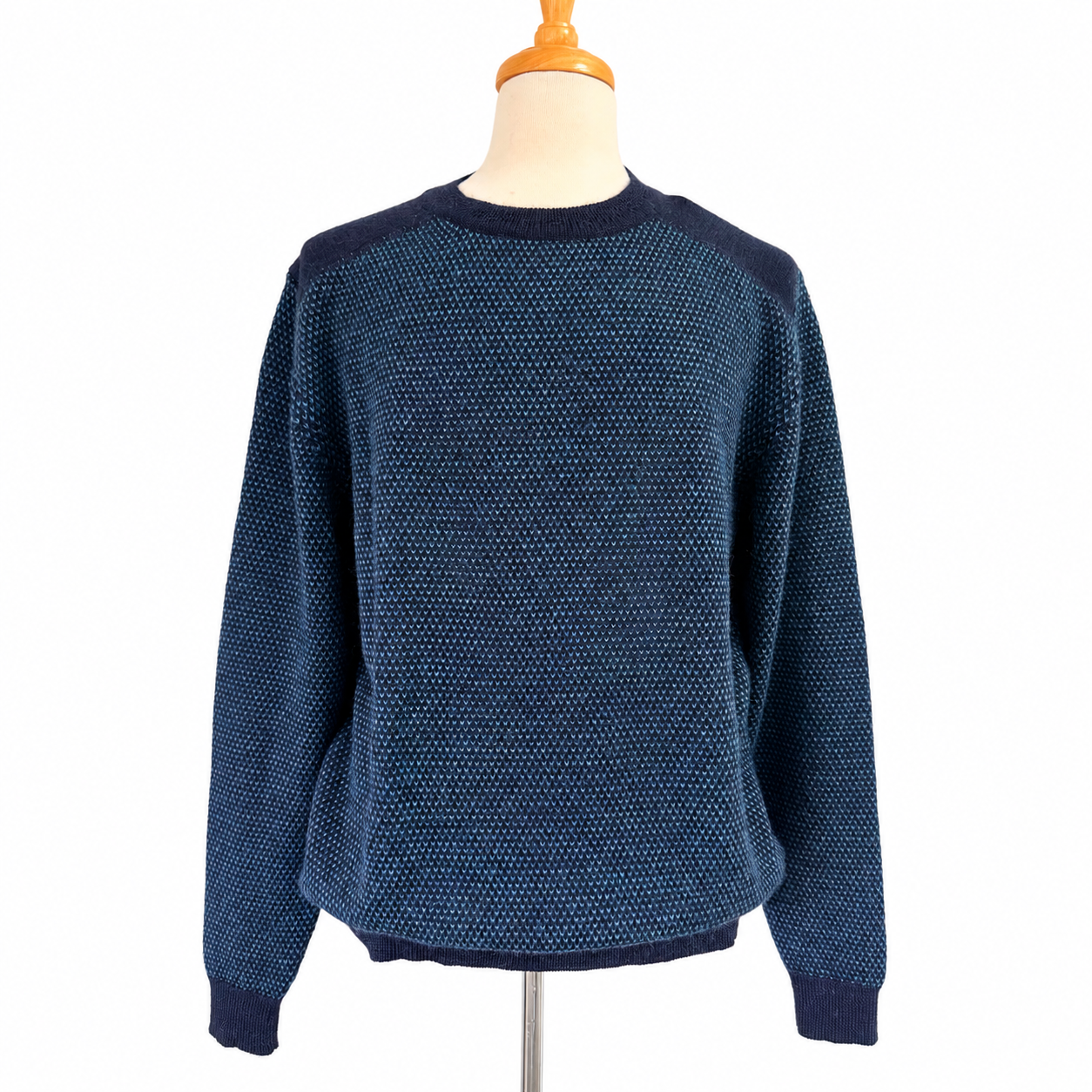 Pique Sweater - Dark Navy/Teal - 2