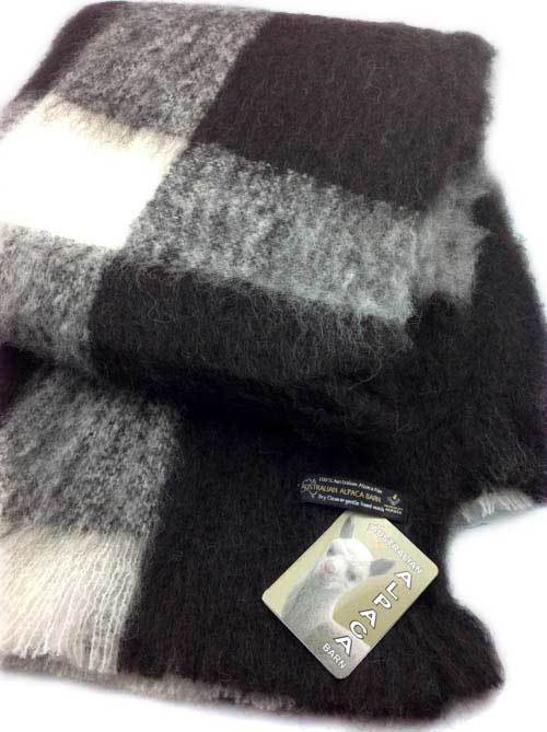 Natural Alpaca Brushed Throw - Friesian - 3